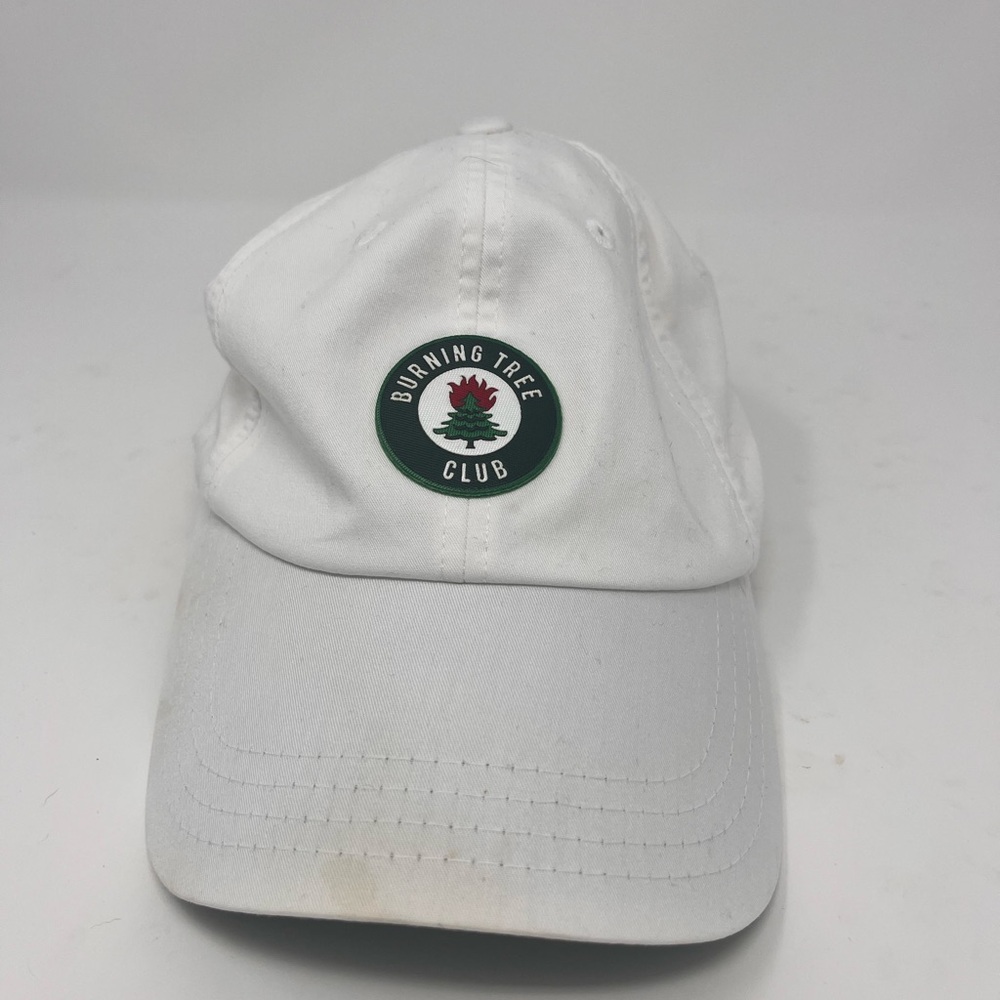 Vintage White Burning Tree Club Golf Hat